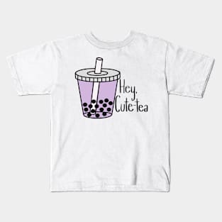 Hey cutie boba bubble tea Kids T-Shirt